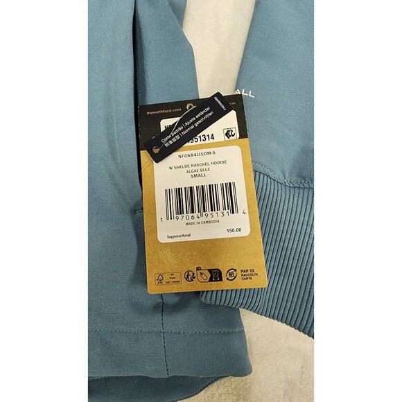 THE NORTH FACE Shelbe Raschel Hoodie Fleece Lined Zip Up Jacket Small - Picture 10 of 10